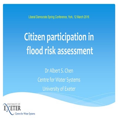 2016 citizen participation in flood risk assessment