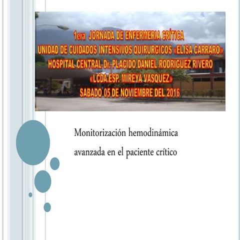 2016 Conferencia Monitorizacion Hemodinamica