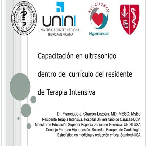 2016 conferencia ultrasonido el el pensum de posgrado de terapia intensiva.