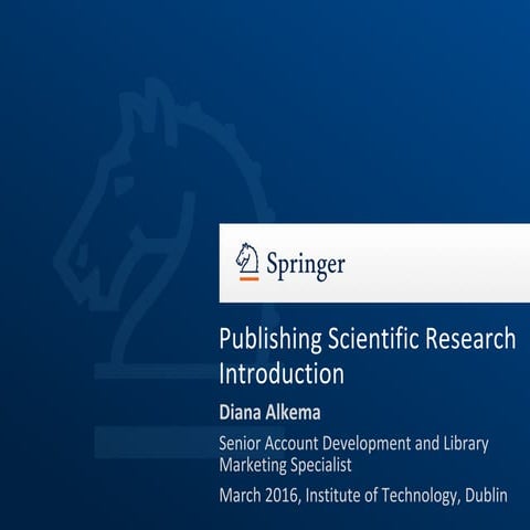 2016 Springer - publishing scientific research - dublin