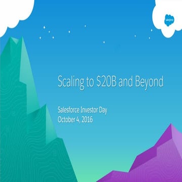Dreamforce 2016 Investor Day
