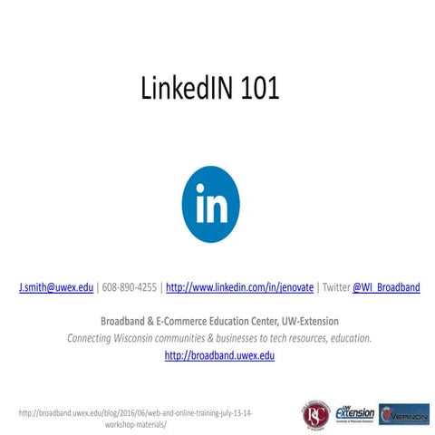 E-Commerce Workshops LinkedIN 101