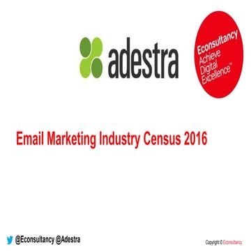 2016 Email Marketing Industry Census Webinar