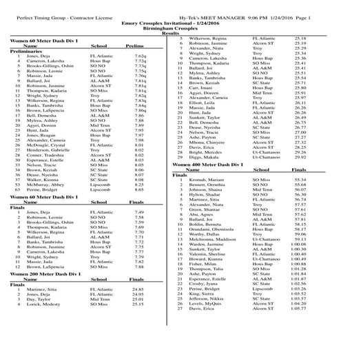 REGIONAL TRACK RANKINGS | PDF