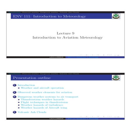 Introduction to Aviation Meteorology
