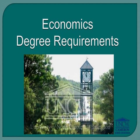 2016 fall economics requirements