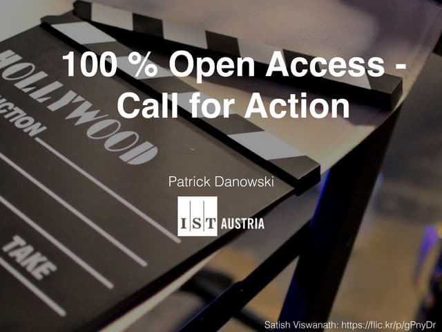 100% Open Access - Call for Action