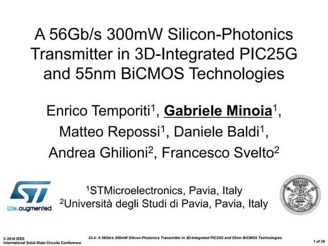 A 56Gb/s 300mW Silicon-Photonics Tr...