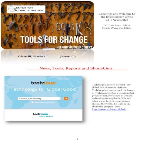 2016 January Tools for Change CGI Newsletter
