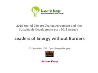 2016 Leaders of Energy without Borders - USA Group