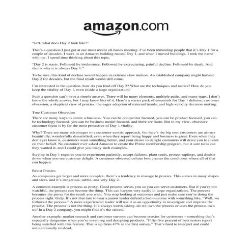 Amazon Jeff Bezos 2016 letter to shareholders | PDF