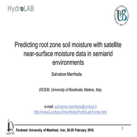 Predicting root zone soil moisture with satellite near-surface moisture data ...