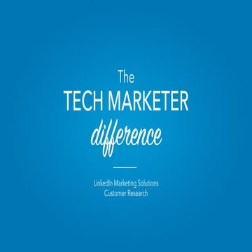 The Tech Marketer Difference