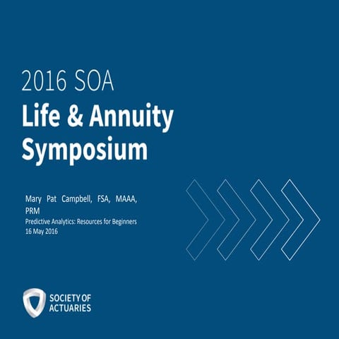 Resources for Getting Started in Predictive Analytics