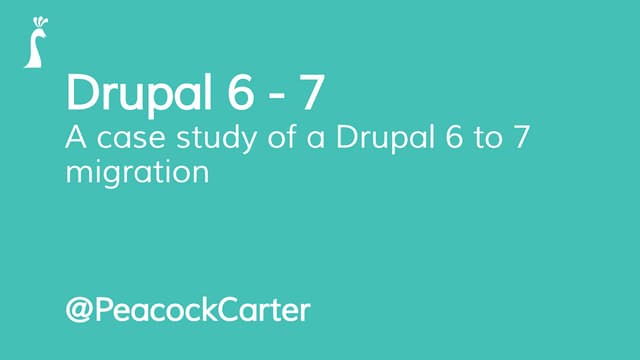Drupal North East - Drupal 6 to 7 migration case study