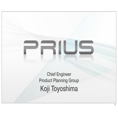 Toyota Prius 4 Présentation Koji Toyoshima
