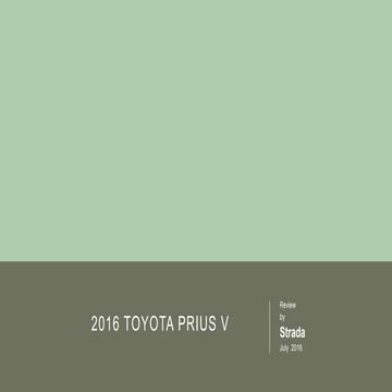 2016 Toyota Prius V