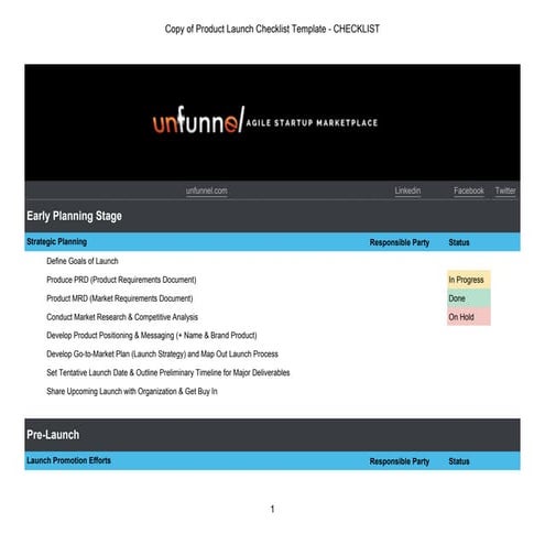 2018 Product Launch Campaign Planner Template [Excel Template]