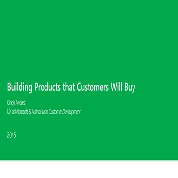 Building Products Customers Will Buy