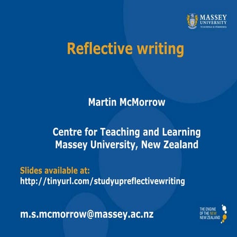 Principles of reflective writing