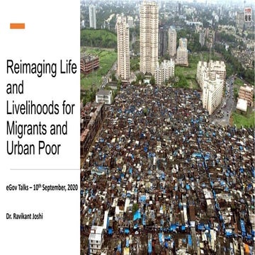 Reimaging Life and Livelihoods for Urban Poor in India