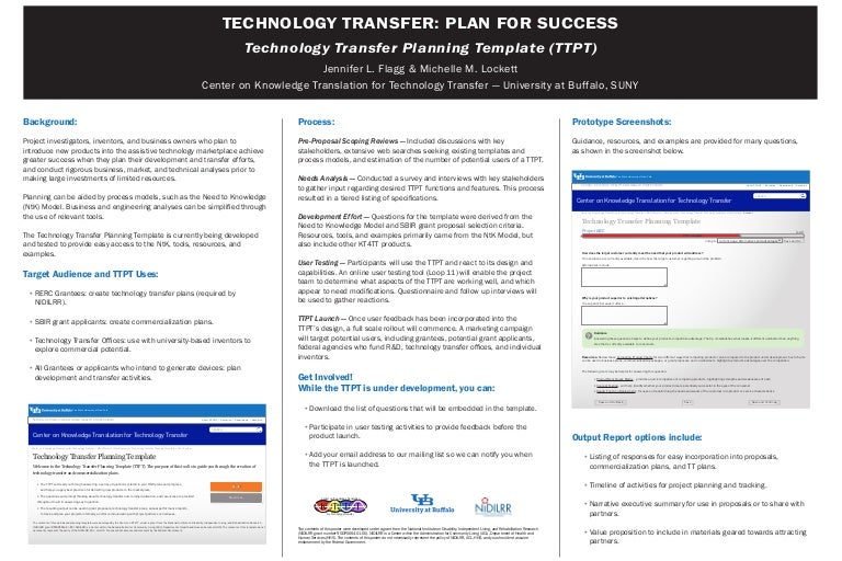 Technology Transfer Planning Template- poster