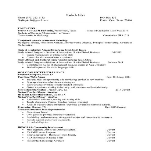 2016 resume | PDF