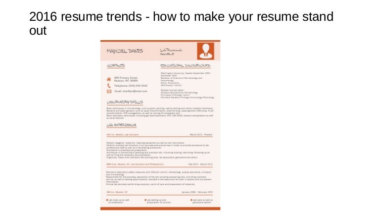 how to make resume stand out