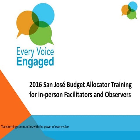 2016 San José, CA Budget Allocator