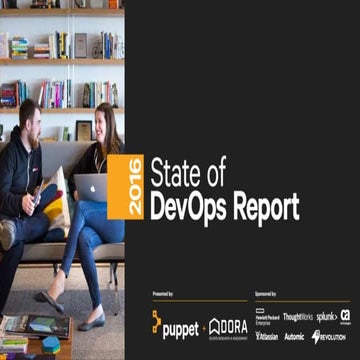 2016 State of DevOps Report Webinar