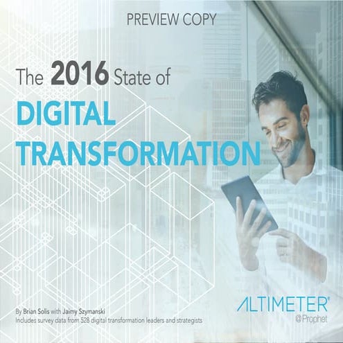 [RESEARCH REPORT] The 2016 State of Digital Transformation