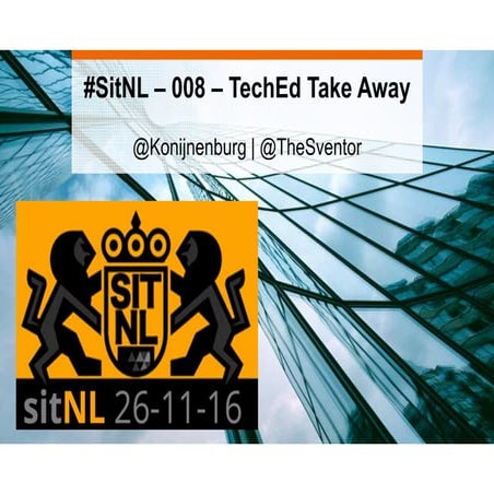 SAP TechEd BI recap | sitNL 2016