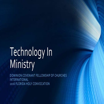 Technology In Ministry 2016