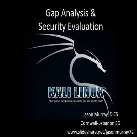 2016 TTL Security Gap Analysis with Kali Linux