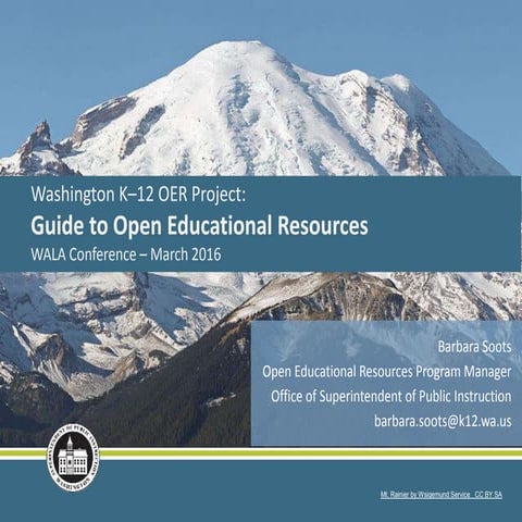Guide to Open Educational Resources - WALA 2016