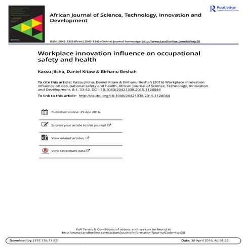 A LITERATURE REVIEW ON GLOBAL OCCUPATIONAL SAFETY AND HEALTH PRACTICE ...