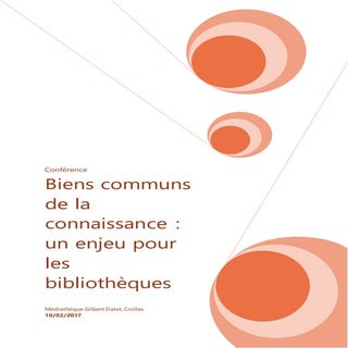 Biens communs de la connaissance : ...