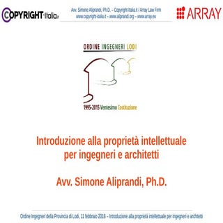 Introduzione alla proprietà intelle...