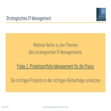 Stabile, planbare Projekte - auch während der digitalen Transformation: Proje...