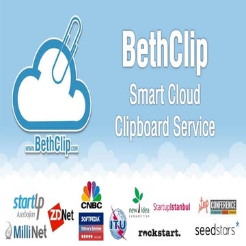 BethClip Pitch Deck 2017 for İnvestors
