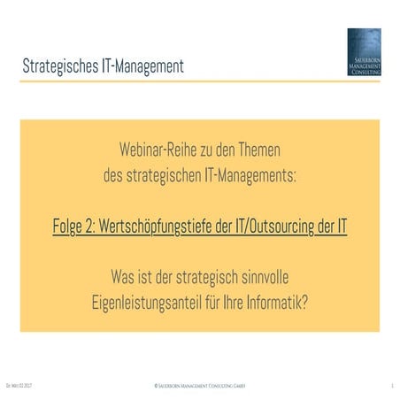 Cloud vs. eigene IT-Organisation