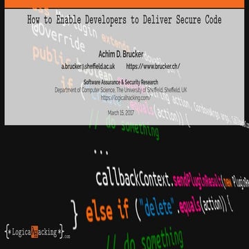 How to Enable Developers to Deliver Secure Code | PPT