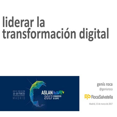 Liderar la transformación digital