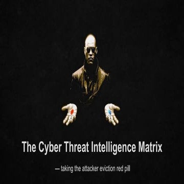 The Cyber Threat Intelligence Matrix: Taking the attacker eviction red pill
