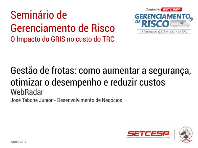 Seminário de Gerenciamento de Risco - WebRadar