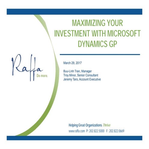 2017-03-29 The Powerful Web Based Microsoft Dynamics GP2016