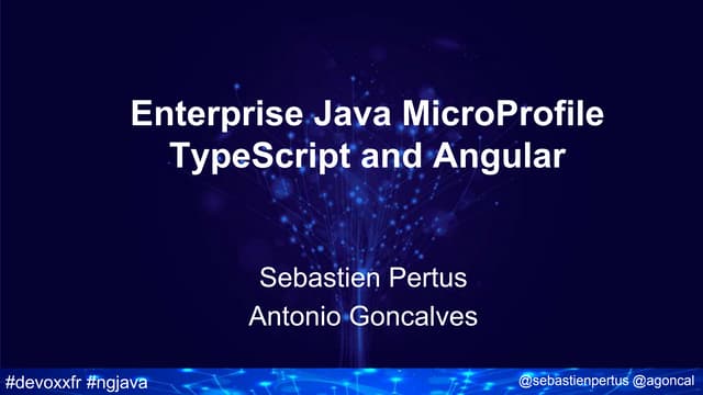 When Enterprise Java Micro Profile meets Angular