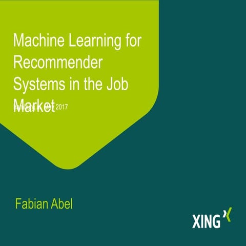 Machine Learning for Recommender Systems in the Job Market