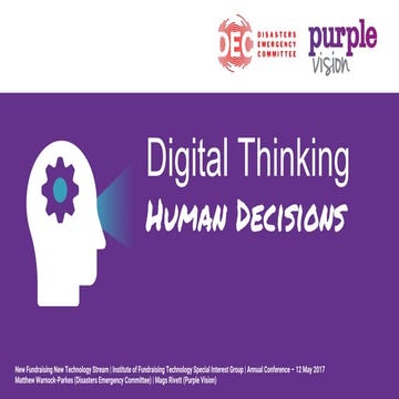 Digital Thinking - Human Decisions (IoFTech 2017)