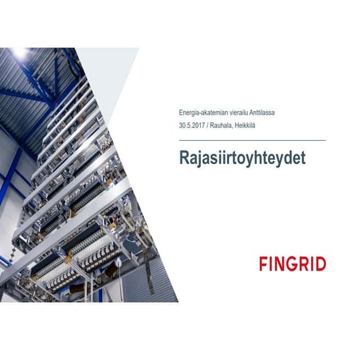 Rajasiirtoyhteydet 31.5.2017